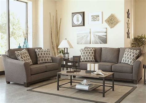 Janley Slate Sofa And Loveseat Living Room Sets Furniture Grey Sofa