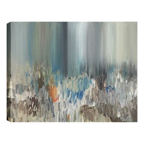 Artmaison Canada Dark Pond Reflections Abstract 24 In X 48 In Canvas