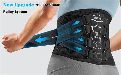 FREETOO Back Brace For Lower Back Pain Relief With Pulley System Lumbar