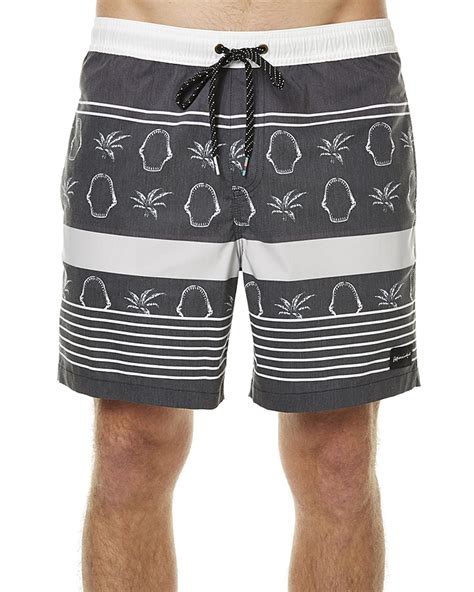 Quiksilver Swell Vision Prints Mens Beach Short Black Surfstitch