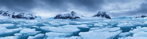 Arctic Snowy Landscape Ocean Icebergs Wallpaper Stable Diffusion