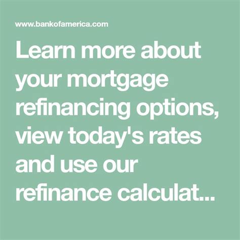 Learn More About Your Mortgage Refinancing Options View Today S Rates And Use Our Refinance