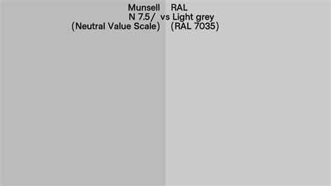 Munsell N Neutral Value Scale Vs Ral Light Grey Ral Side