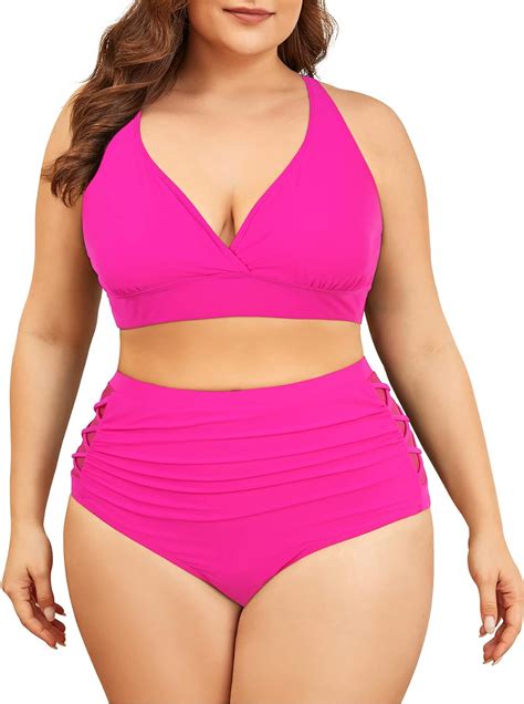 American Trends Womens Plus Size Bikini Two Piece Swimsuits Tummy