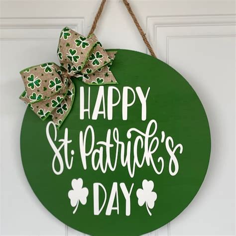 Saint Patricks Day Door Hanger St Pattys Day Front Etsy