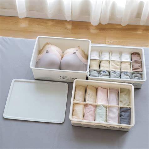 Multi Grid Drawer Organizers Bra Underwear Storage Drawer Organizer