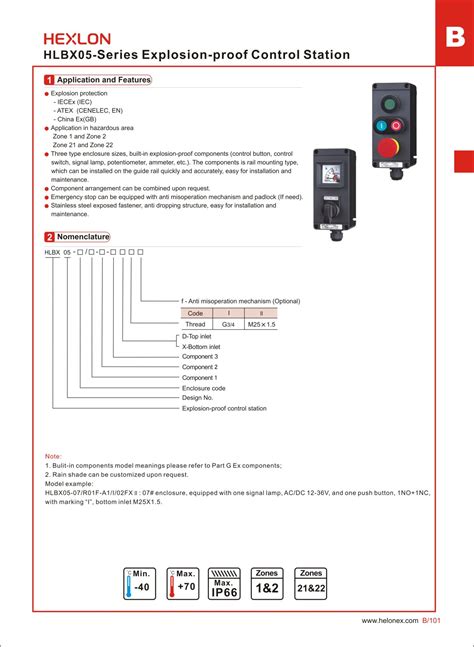 Helon Hlbx Series Explosion Proof Control Station Explosion Proof Amb