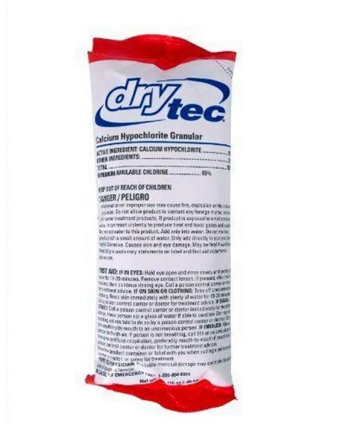 Liquid Chlorine Calcium Hypochlorite Shock for Pools 1-Pound,