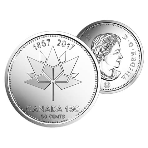 2017 (1867-) Canadian 50-Cent Canada 150 Official Logo Half Dollar Coin ...