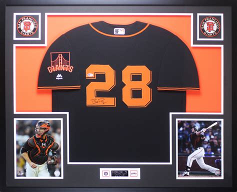 Buster Posey Signed 35x43 Custom Framed Jersey (Beckett COA) | Pristine ...