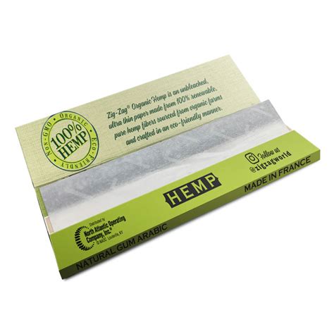 Zig Zag Organic Hemp King Slim Rolling Paper Matchboxbros Matchboxbros