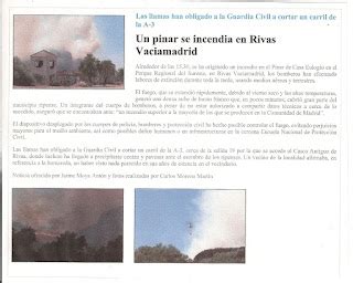 De Campo Por El Parque Regional Del Sureste Madrile O Incendio En El