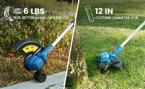 Cordless String Trimmer Edger Enhulk 20V 12 Weed Wacker With Auto