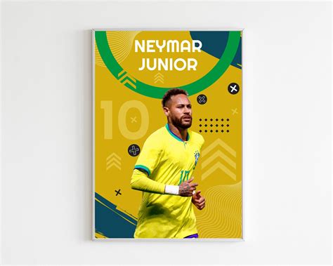 Printable Messi Ronaldo Mbappe Neymar Posters Bundle Set Of 4 Etsy Uk