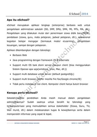 E School Simdik Proposal Penawaran Software Aplikasi Sistem Informasi