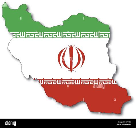 Vectorflag Karte Von Iran Strichzeichnung Stock Vektorgrafik Alamy