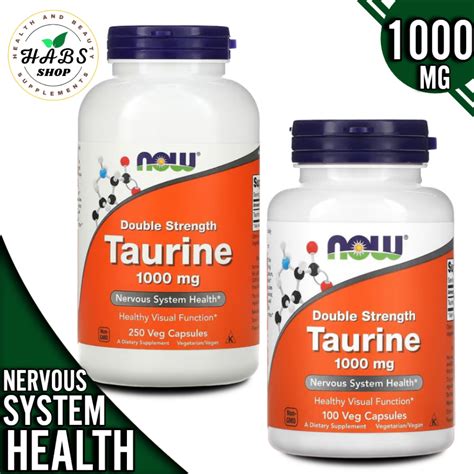 Now Foods Double Strength Taurine 1000 Mg 100 Veg Capsules Or 250 Veg