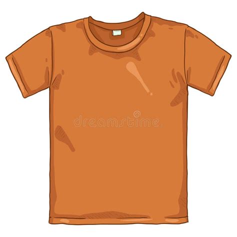 Vector Single Cartoon Terracotta Color T Shirt Stock Vector