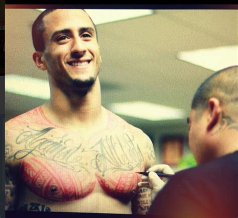 Nfl Quarterback Colin Kaepernick Gets New Chest Tattoo [photos] Rucuss