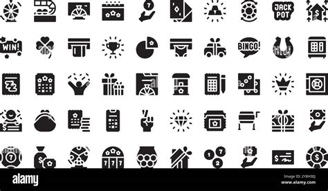 Lottery Icons High Quality Vector Icons Collection With Editable