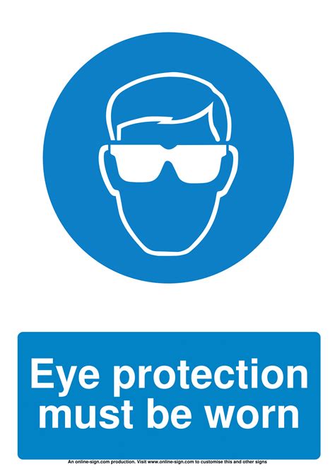 Eye Protection Signs Poster Template