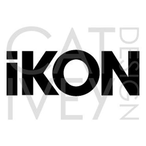 Kpop Ikon Svg Logo Cut File Template Etsy