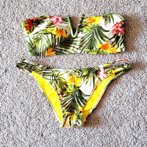 Forever Swim Tropical Print Bikini Brand New Poshmark