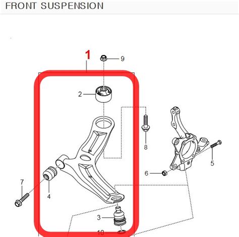 Genuine Front Suspension Lwr Arm Rh Ssangyong Tivoli