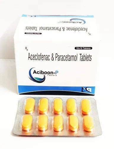 Aciboon P Aceclofenac Mg Paracetamol Mg Tab Blister