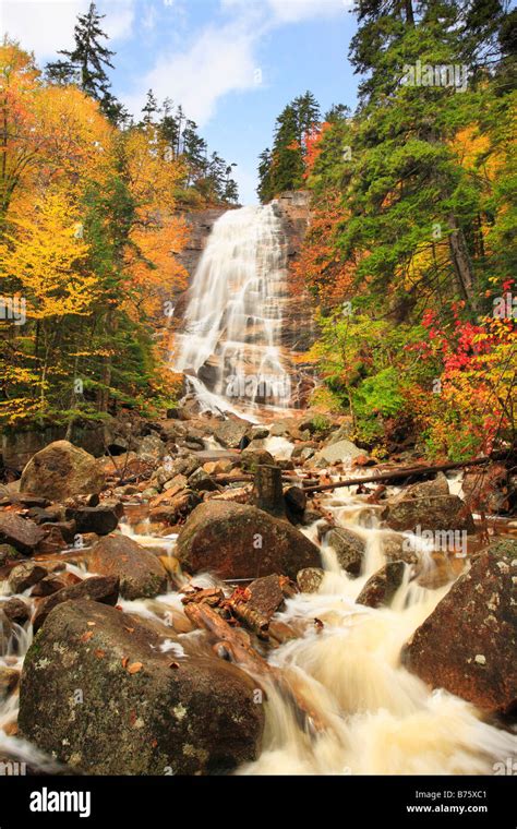 Arethusa Falls Crawford Notch State Park New Hampshire Usa Stock