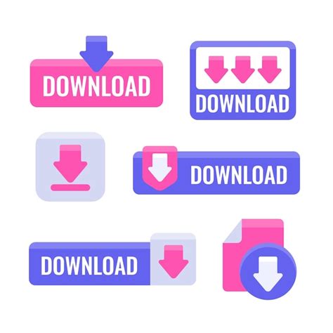 Free Vector | Flat design free download buttons set