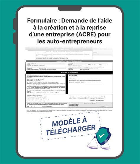 Formulaire Demande de l aide à la création et à la reprise d une