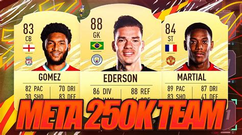 DAS BESTE 250K TEAM IN FIFA 21 SQUAD BUILDER YouTube