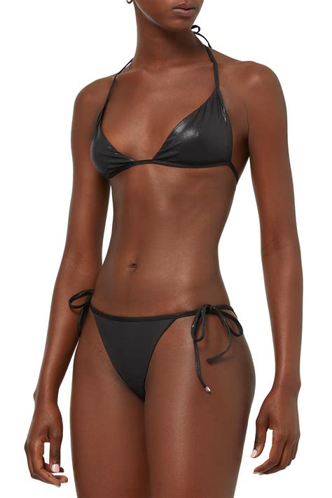 Buy Attico Wet Effect Tie Bikini For Womens Bloomingdale S Uae