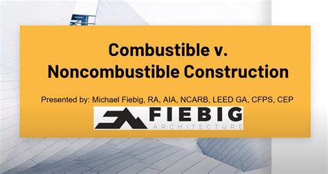 Combustible V Non Combustible Construction Fiebig Architecture