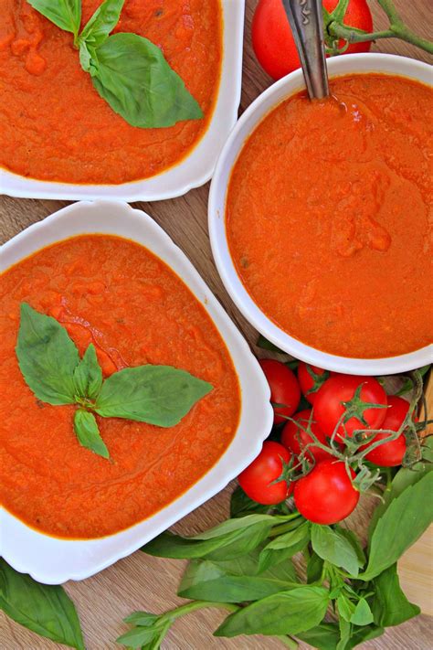 Easy Tomato Basil Soup From Scratch With Fresh Roasted Tomatoes