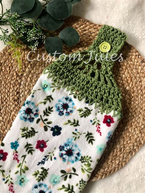 Free Crochet Hanging Towel Pattern Easy Crochet Kitchen Towel Pattern