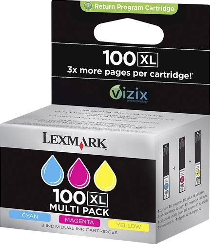 Best Buy Lexmark 100xl High Yield Ink Cartridge 3 Pack Cyanyellow