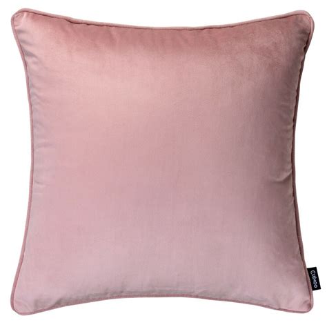 Velvet Cushion Dusty Pink Pastel Piping Dark Pillow Case Sofa Cover