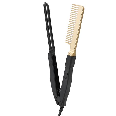 Hair Straightening Hot Brush Electric Heating Comb Wetdry Use Hairdressing Tool Us Plug 110v