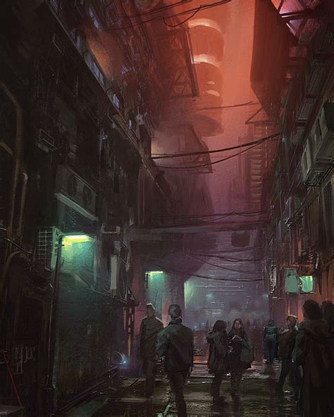 Concept Art Dystopian Cyberpunk City