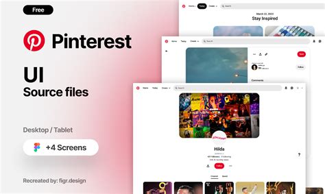 Pinterest Ui Free Ui Kit Recreated Figma