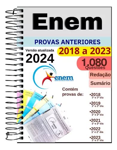 Livro Enem 2024 Apostila De Provas Anteriores 2018 A 2023