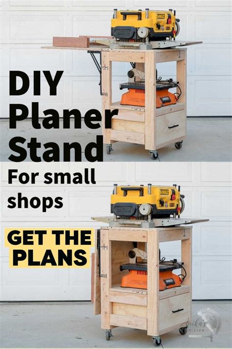 DIY Planer Stand With Storage And Folding Outfeed Table