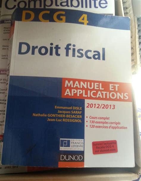 Droit Fiscal DCG 4 Manuel Et Applications Disle Emmanuel Saraf