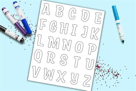 Free Printable Uppercase Bubble Letters Alphabet - The Artisan Life