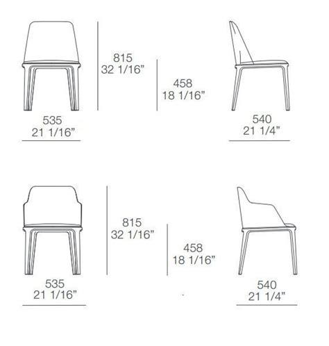 Dimensiones Grace Silla De Cuero Sillas Furniture Design Sketches