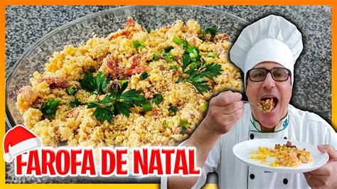 Farofa De Natal Com Bacon E Calabresa Simples Fácil E Rápido Youtube