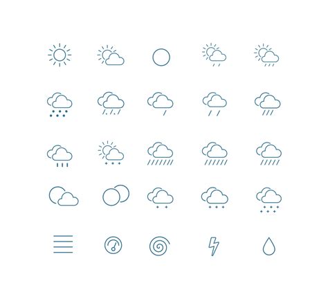 Outline Weather Icons | Iconstore