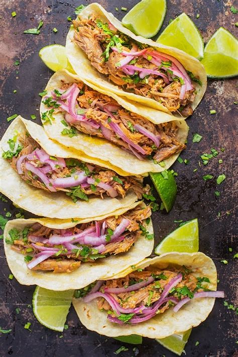 Glorias Slow Cooker Shredded Pork Tacos The Lemon Bowl®